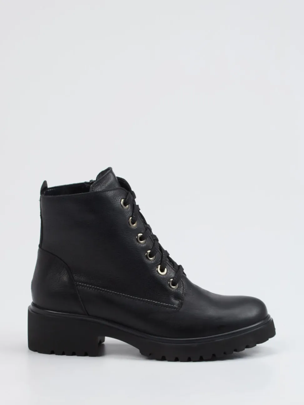 Waldläufer – Schnürboots aus Kalbleder schwarz