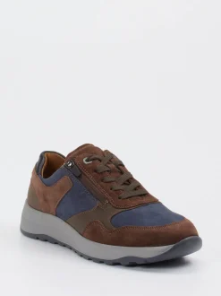 Waldläufer – Schnürschuh aus Veloursleder marineblau