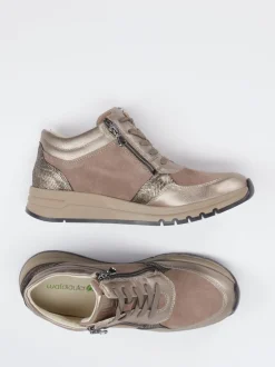 Waldläufer – Schnürschuhe aus Veloursleder beige