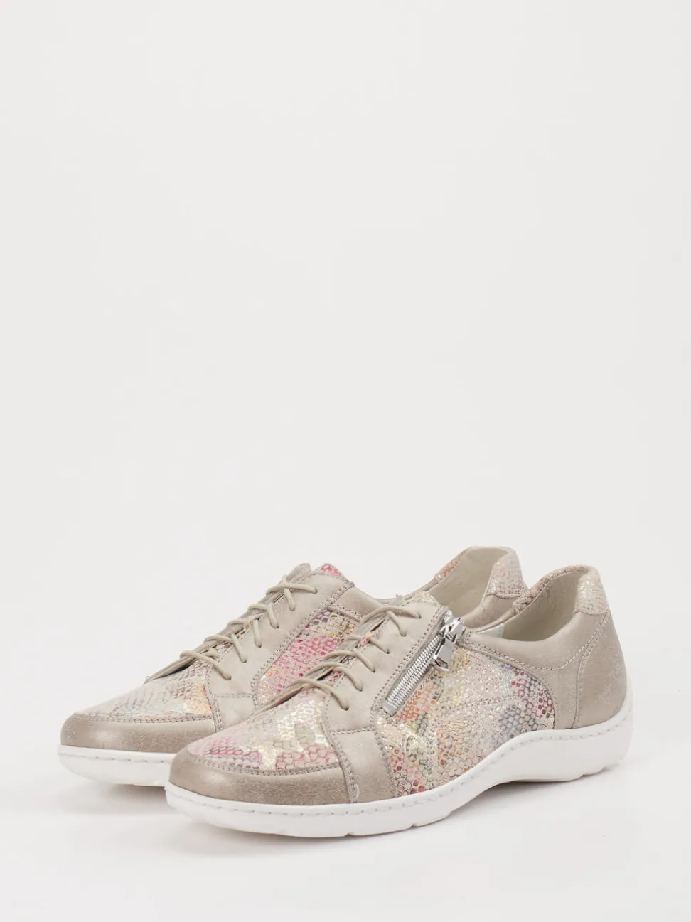 Waldläufer – Schnürschuhe aus Leder-Mix Pastelloptik