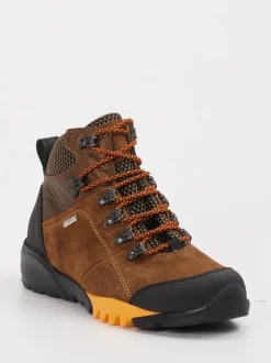 Waldläufer – Schnürstiefelette aus Veloursleder braun