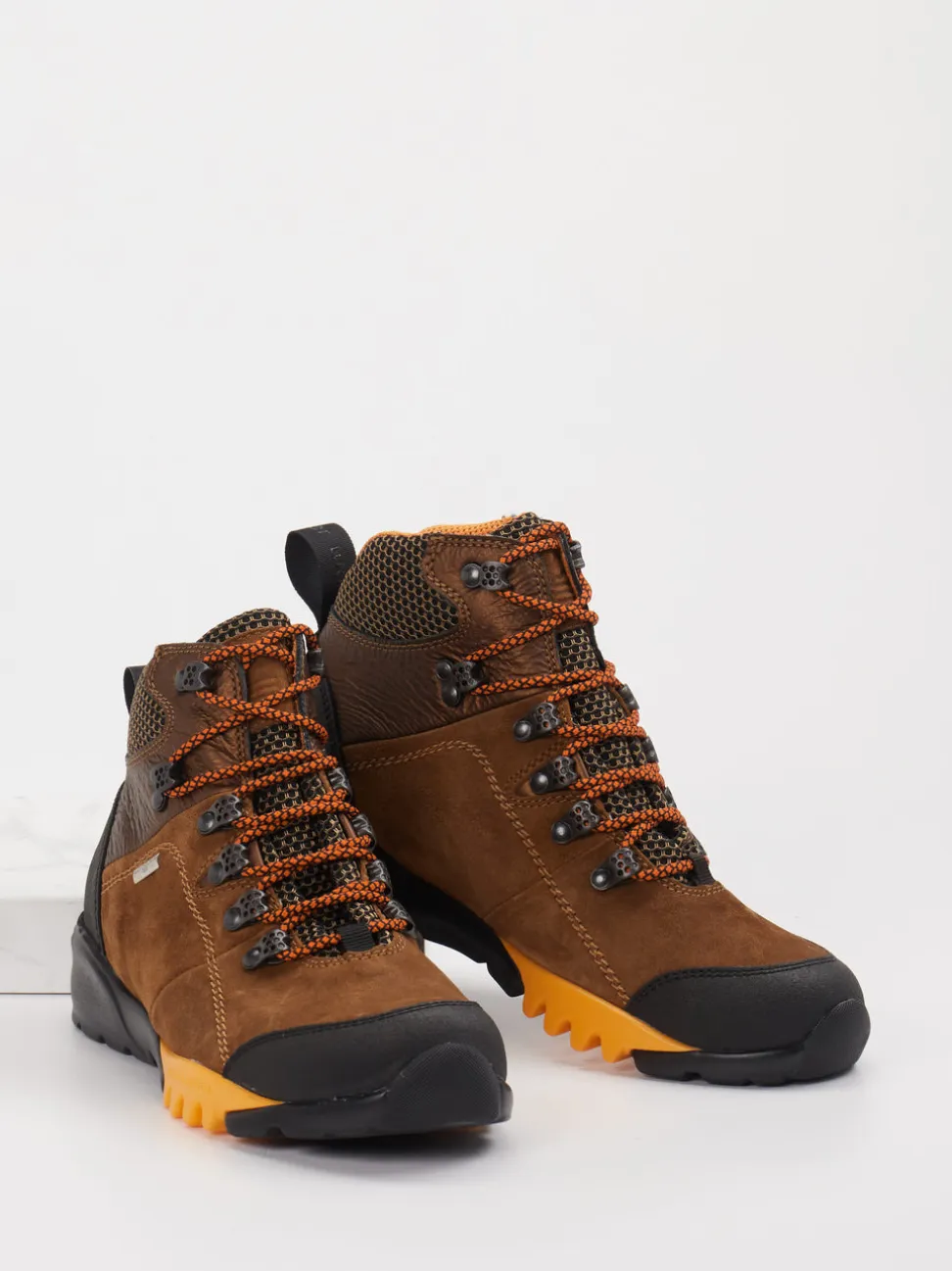 Waldläufer – Schnürstiefelette aus Veloursleder braun