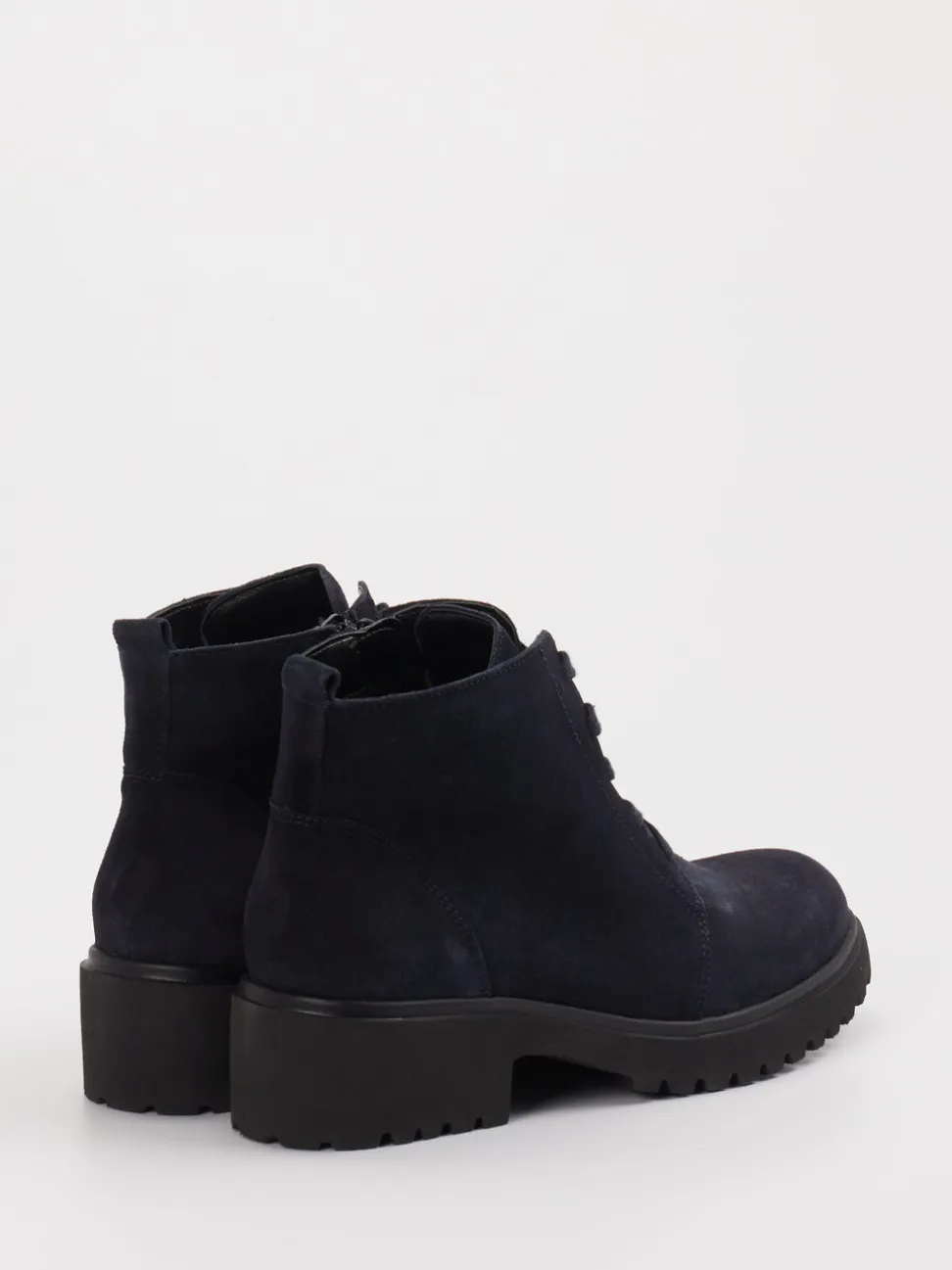 Waldläufer – Schnürstiefeletten aus Veloursleder blau
