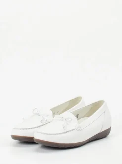 Waldläufer – Slipper aus Kalbleder Weiß