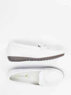 Waldläufer – Slipper aus Kalbleder Weiß