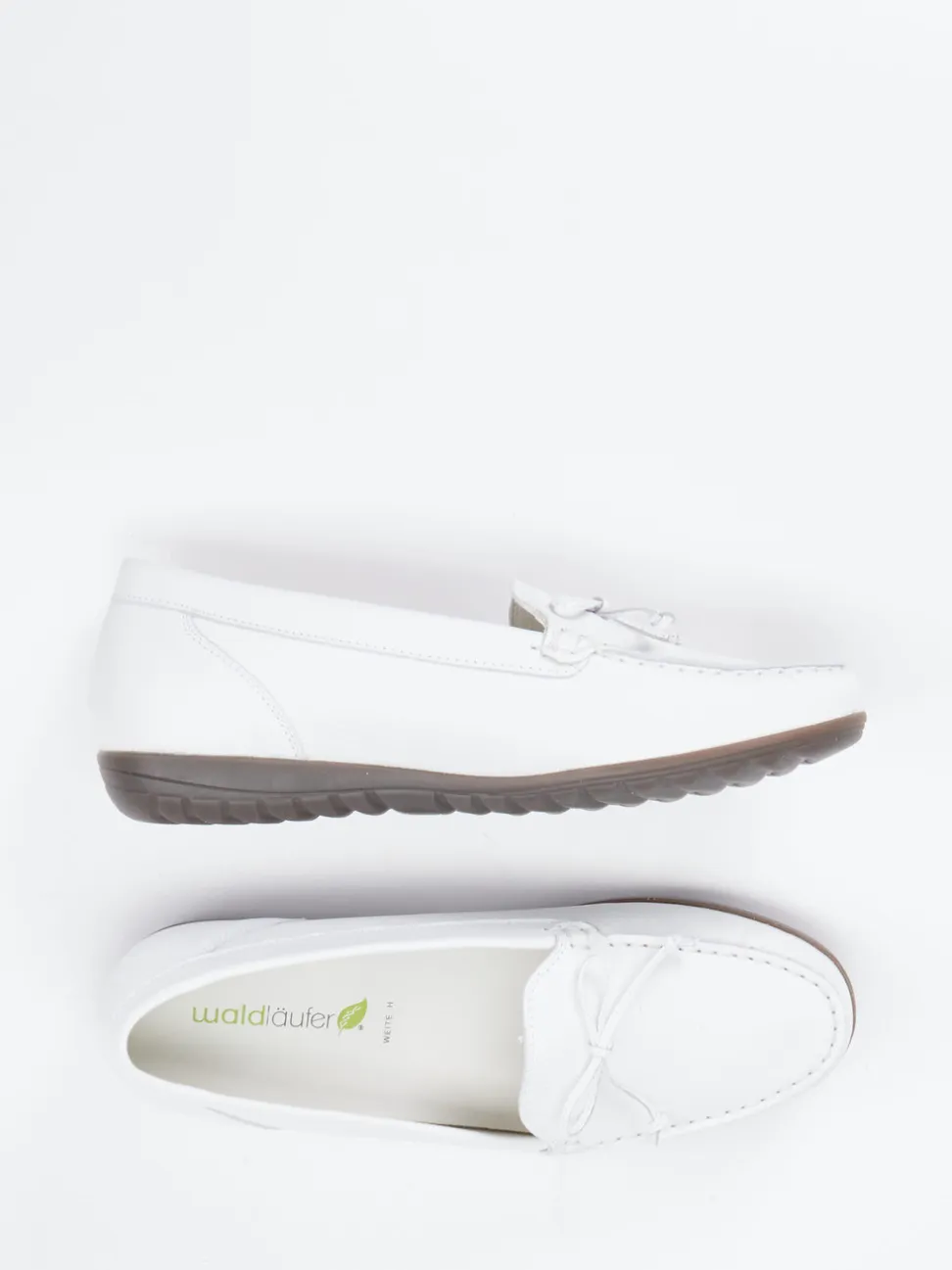 Waldläufer – Slipper aus Kalbleder Weiß