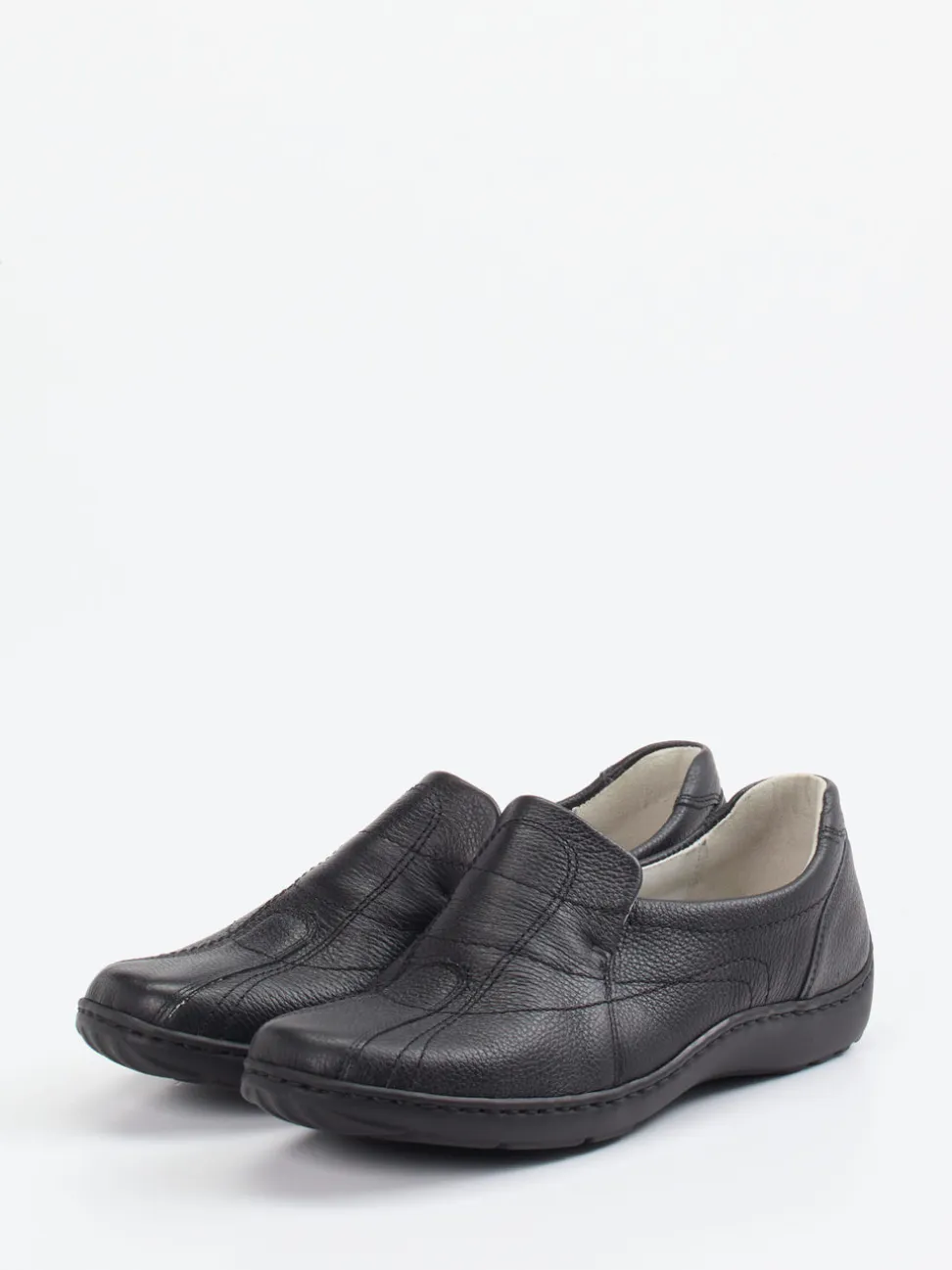 Waldläufer – Slipper aus Kalbleder schwarz