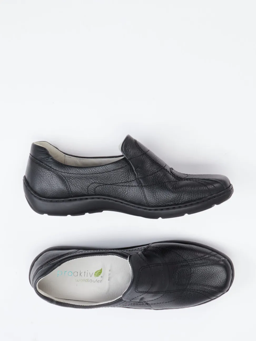 Waldläufer – Slipper aus Kalbleder schwarz