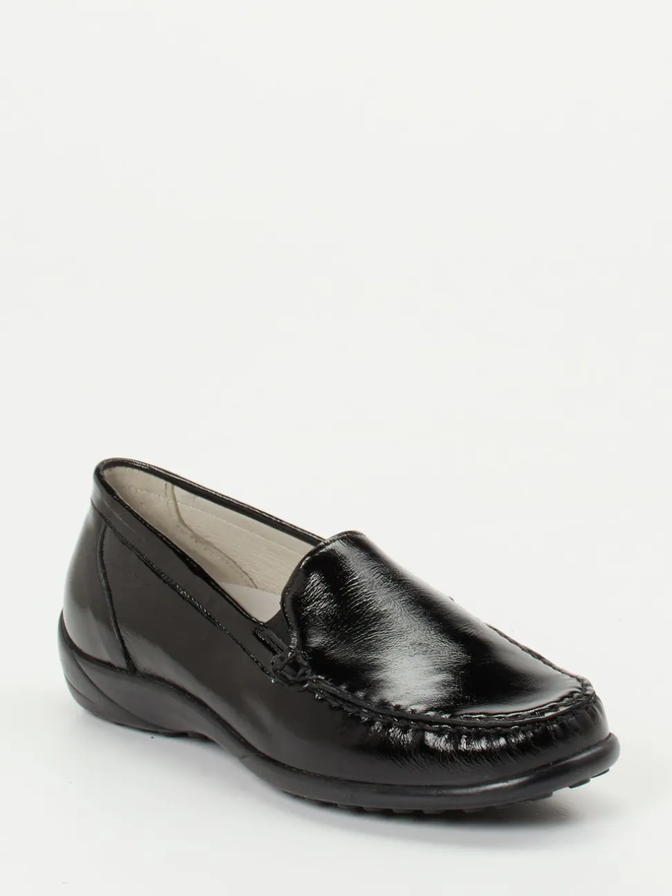 Waldläufer – Slipper aus Lackleder Schwarz