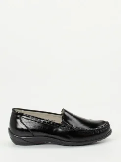 Waldläufer – Slipper aus Lackleder Schwarz