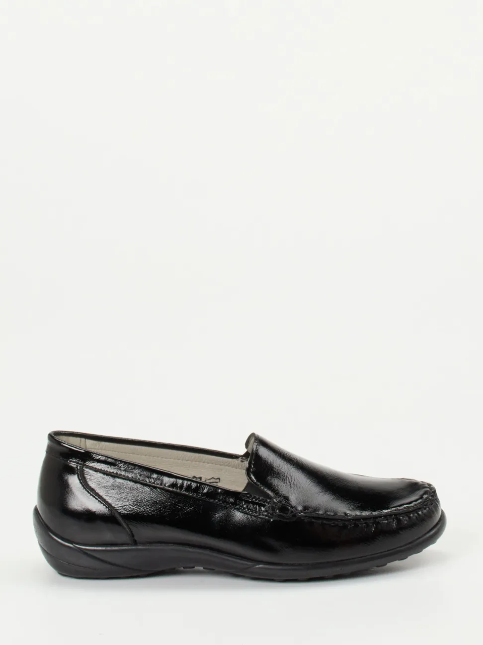 Waldläufer – Slipper aus Lackleder Schwarz