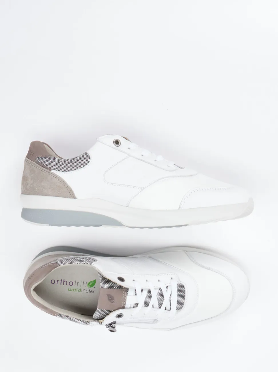 Waldläufer – Sneaker aus Kalbleder in Offwhite