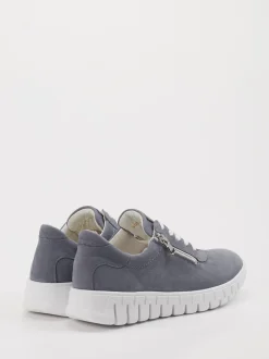 Waldläufer – Sneaker aus Leder in Taubenblau
