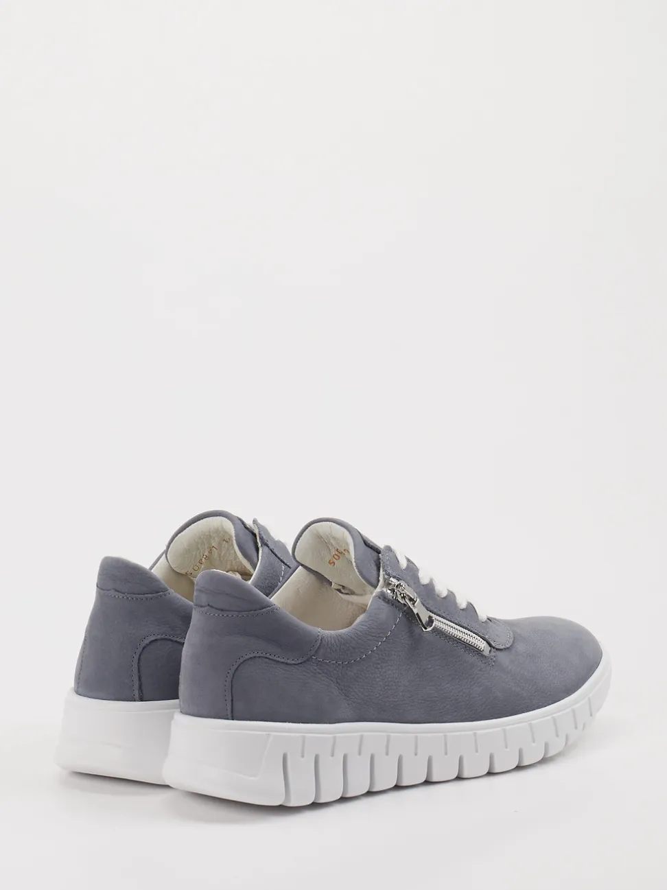 Waldläufer – Sneaker aus Leder in Taubenblau