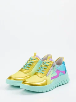 Waldläufer – Sneaker aus Textil in Metallic-Multicolor