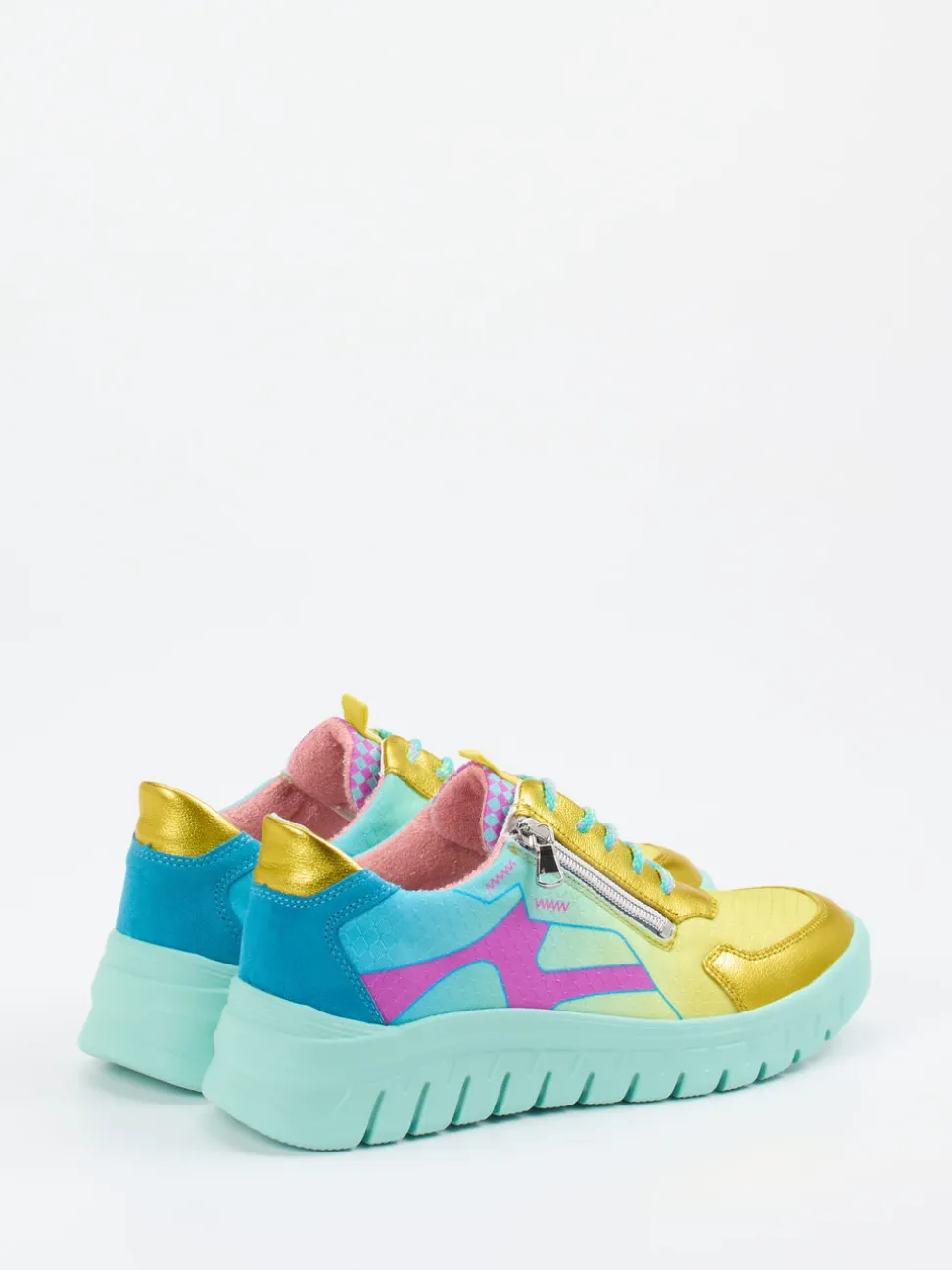 Waldläufer – Sneaker aus Textil in Metallic-Multicolor