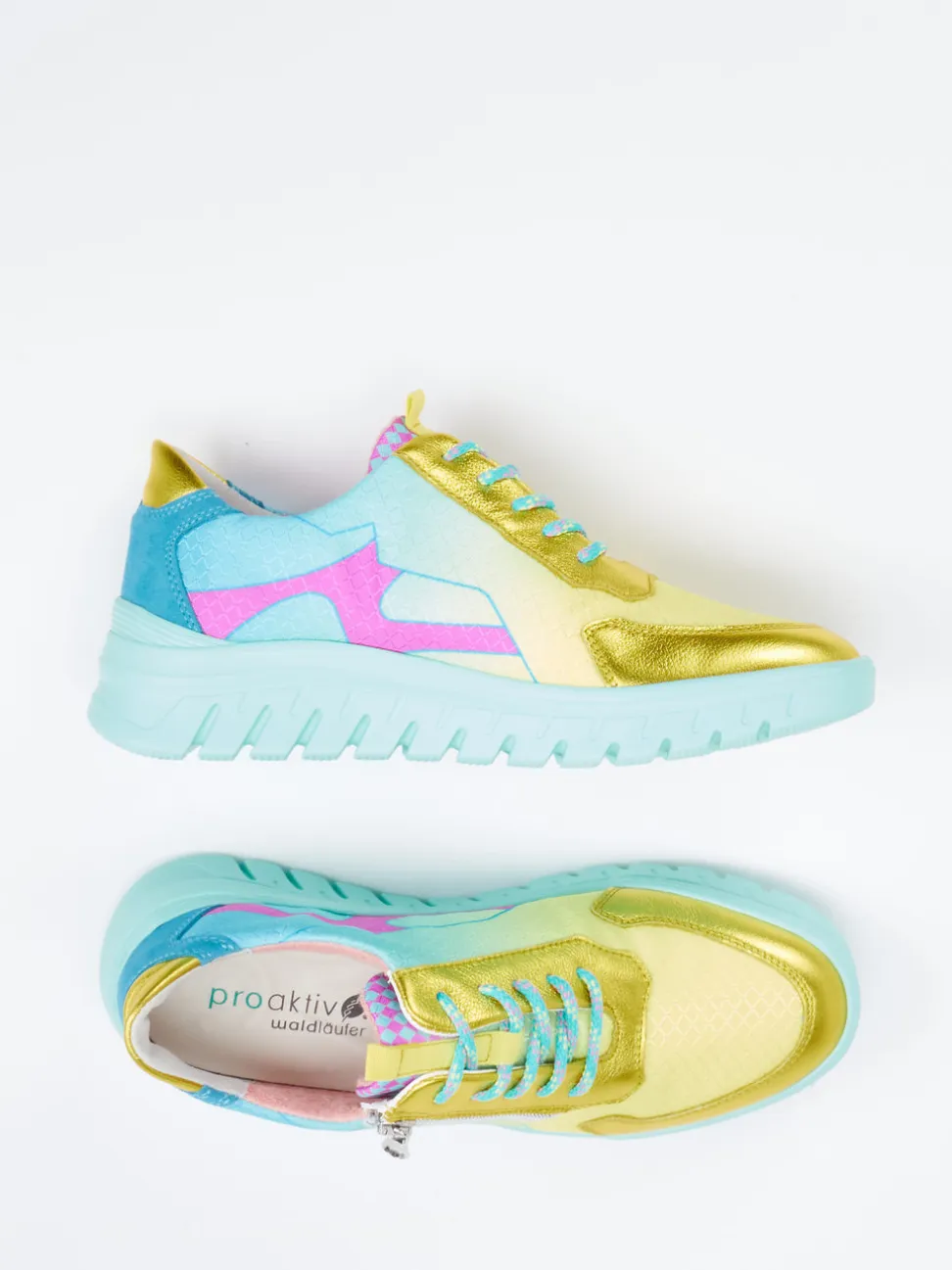 Waldläufer – Sneaker aus Textil in Metallic-Multicolor