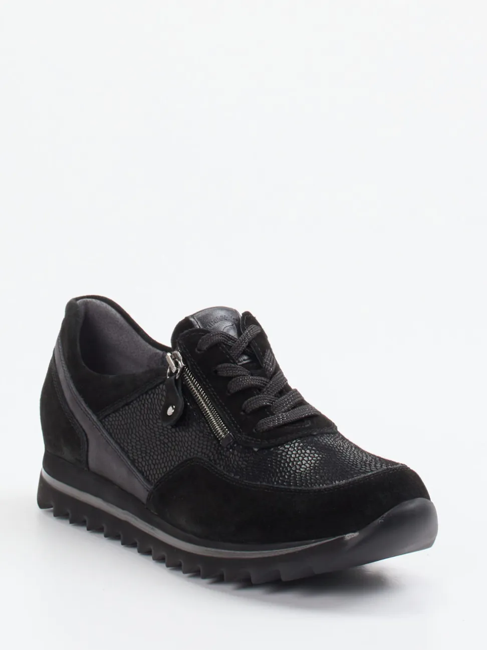 Waldläufer – Sneaker aus Veloursleder Schwarz