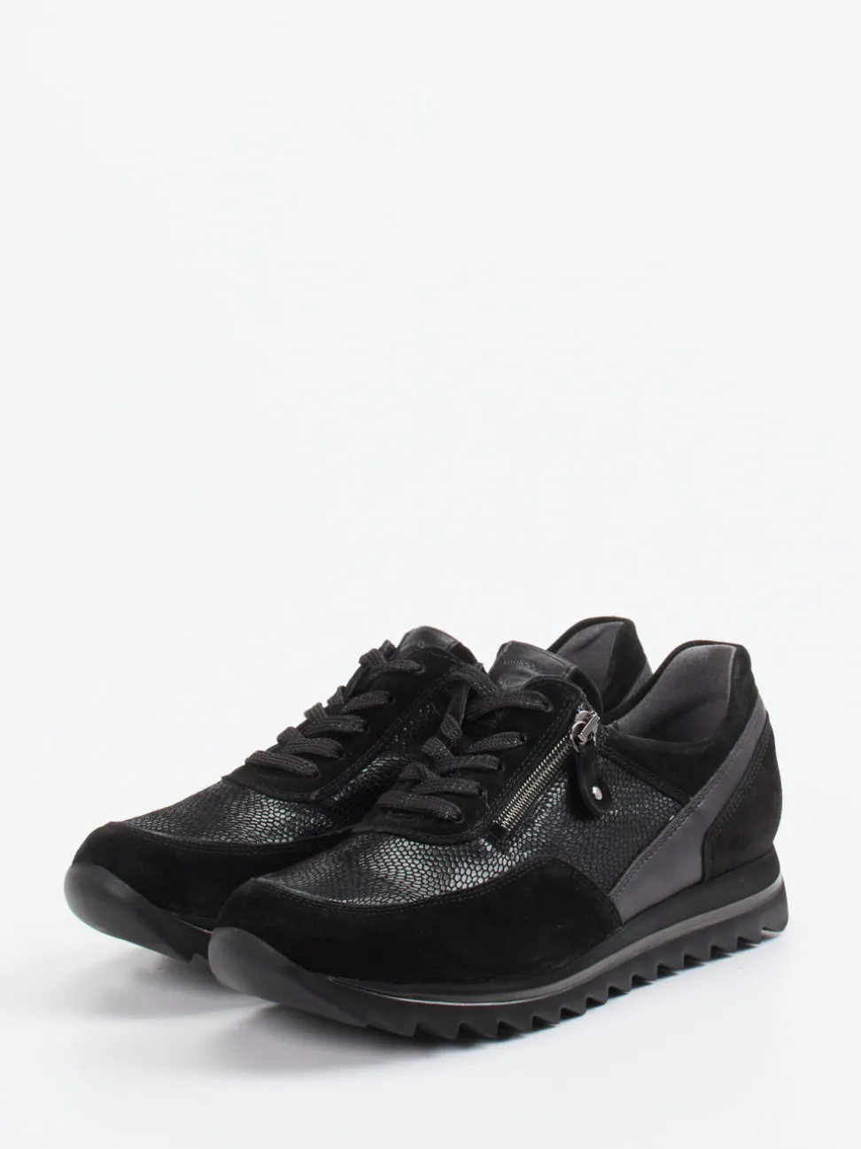 Waldläufer – Sneaker aus Veloursleder Schwarz