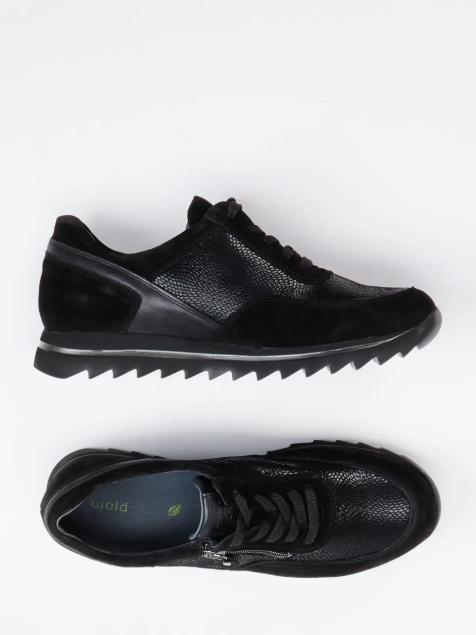 Waldläufer – Sneaker aus Veloursleder Schwarz