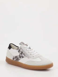 Waldläufer – Sneaker aus Veloursleder weiß-grau