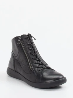 Waldläufer – Stiefelette aus Kalbleder Schwarz
