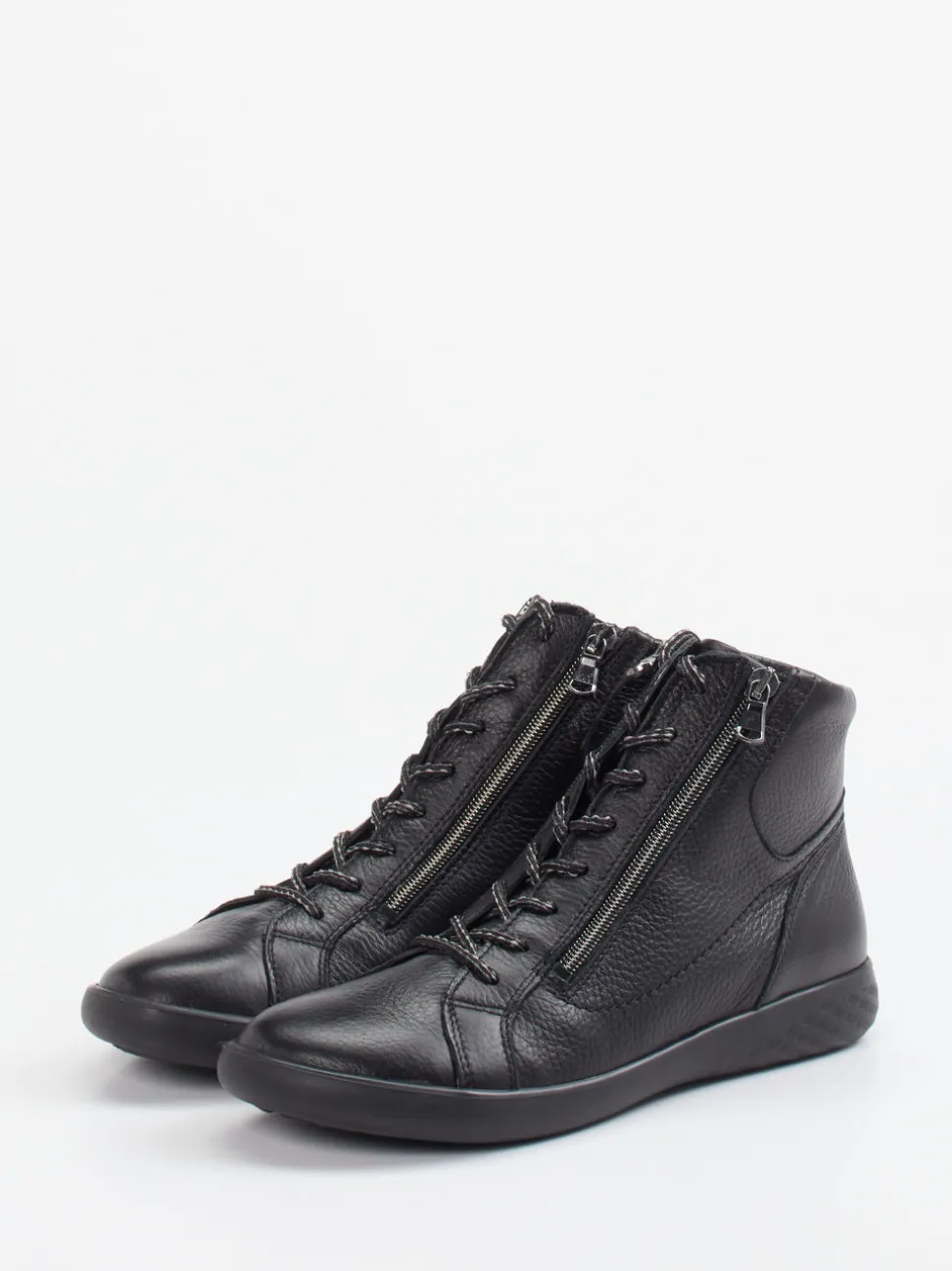 Waldläufer – Stiefelette aus Kalbleder Schwarz