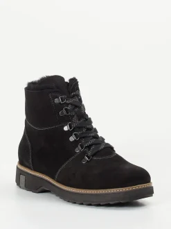 Waldläufer – Stiefeletten aus Nubukleder in Schwarz