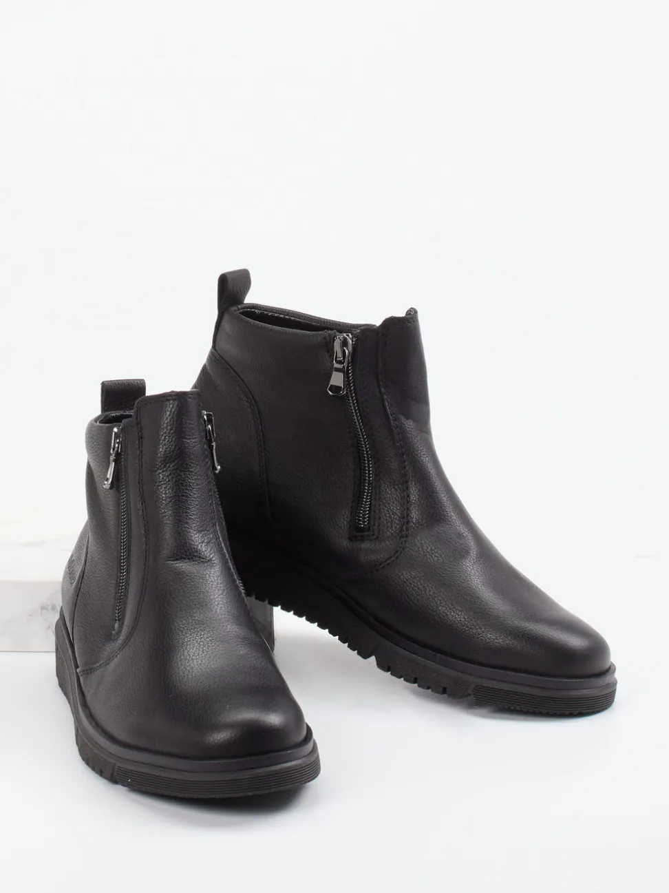 Waldläufer – Stiefeletten aus Kalbleder schwarz
