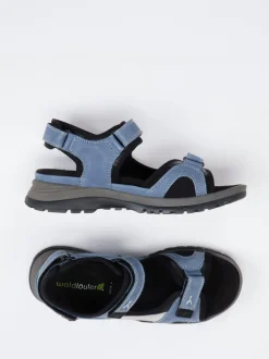 Waldläufer – Trekkingsandale aus Nubukleder jeansblau