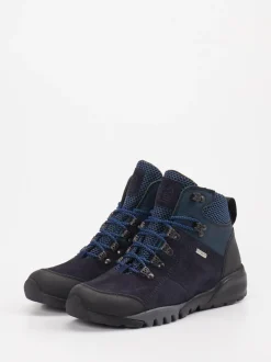 Waldläufer – Wanderschuhe aus Leder-Mesh blau