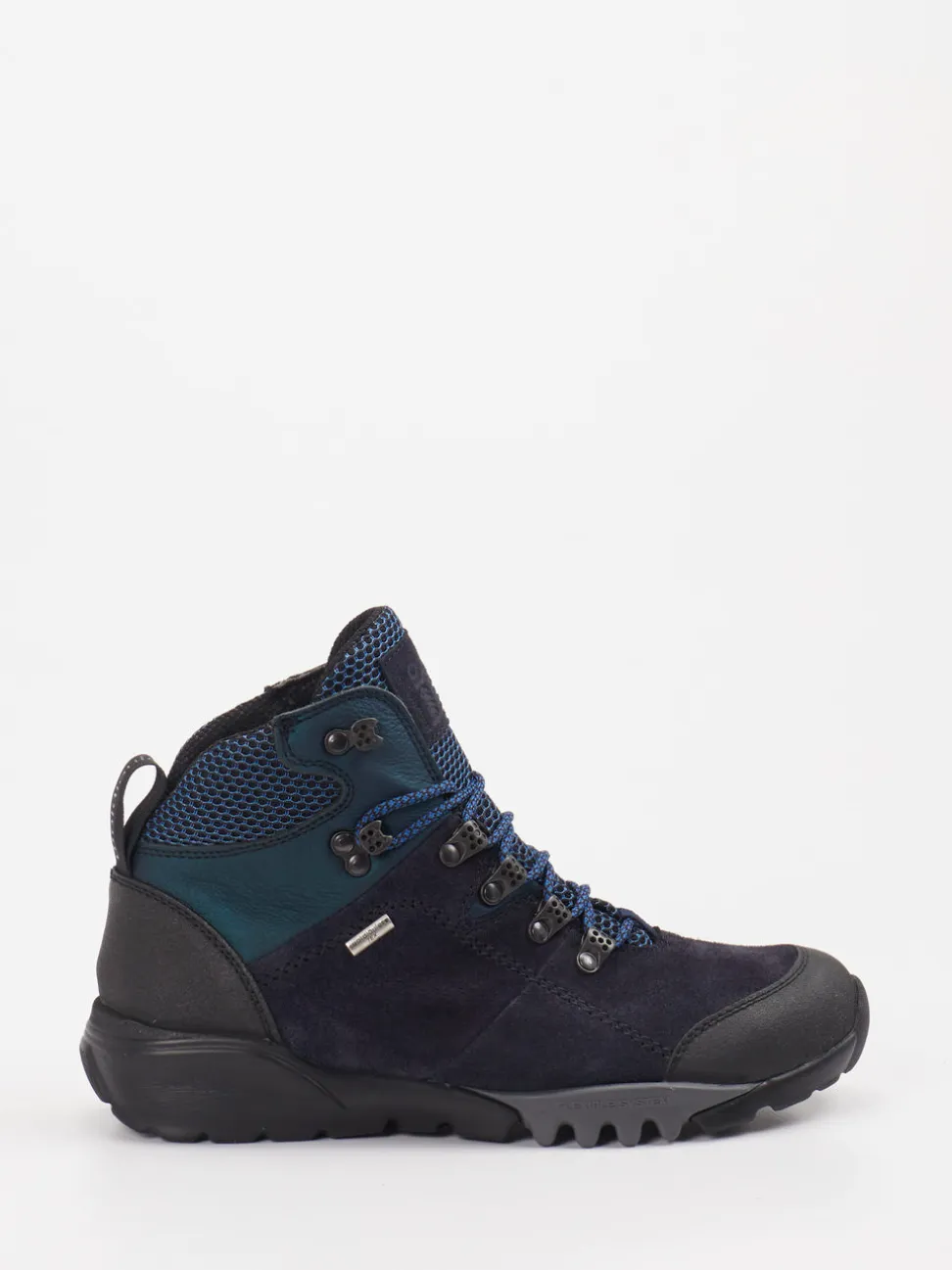 Waldläufer – Wanderschuhe aus Leder-Mesh blau