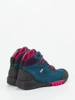 Waldläufer – Wanderschuhe aus Veloursleder Petrolblau