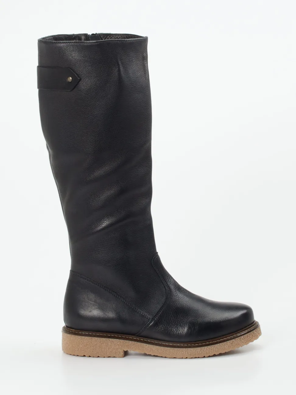 Werner – kniehohe Stiefel aus Kalbleder schwarz
