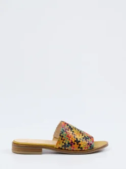 Werner – Pantolette aus Flechtleder multicolor