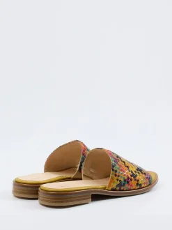 Werner – Pantolette aus Flechtleder multicolor