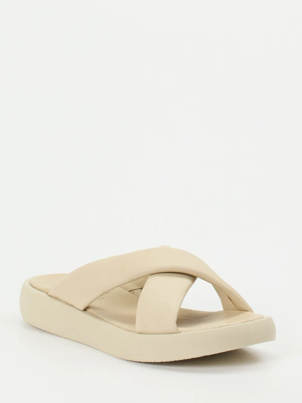 Werner – Pantolette aus Kalbleder in Beige