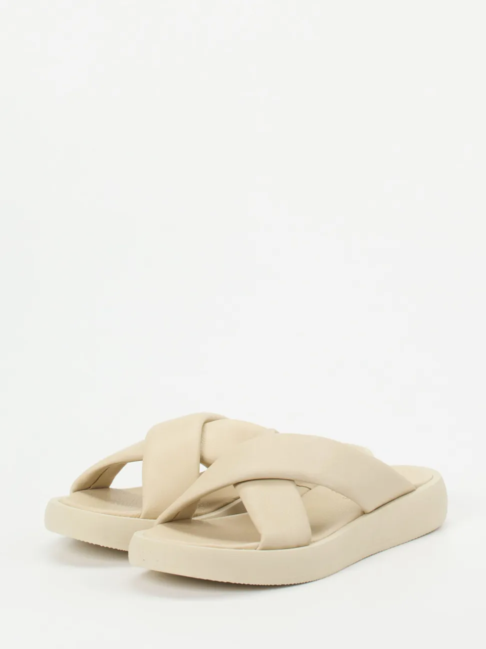 Werner – Pantolette aus Kalbleder in Beige