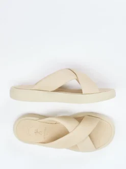 Werner – Pantolette aus Kalbleder in Beige