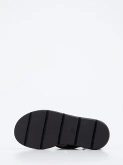Werner – Plateau-Sandalen aus Kalbleder schwarz