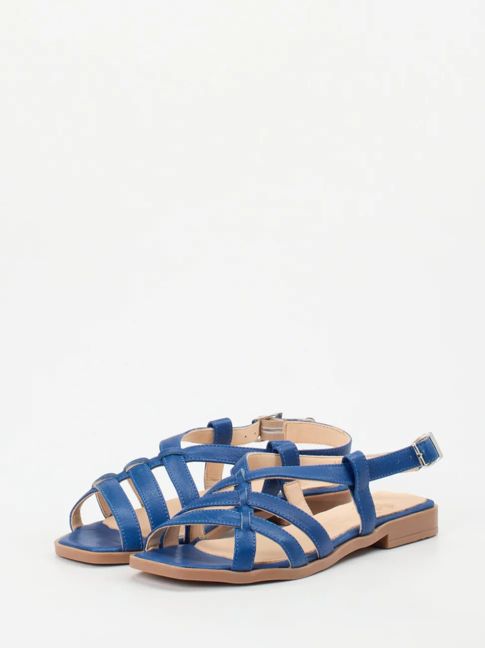 Werner – Riemchensandale aus Kalbleder in Blau