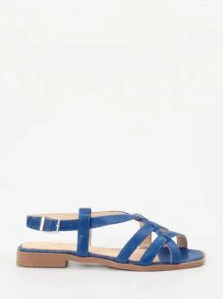 Werner – Riemchensandale aus Kalbleder in Blau