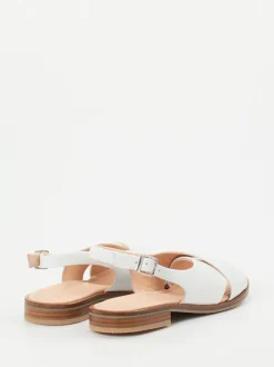 Werner – Slingback-Sandale aus Kalbleder Weiß