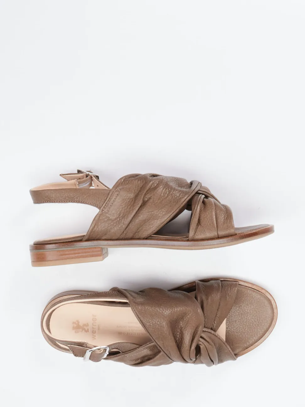 Werner – Slingback-Sandale aus Kalbleder braun