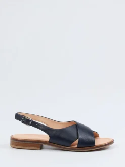 Werner – Slingback-Sandale aus Kalbleder in Blau