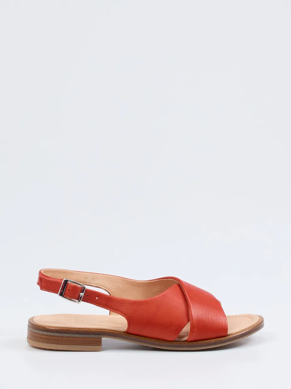 Werner – Slingback-Sandalen aus Kalbleder ziegelrot