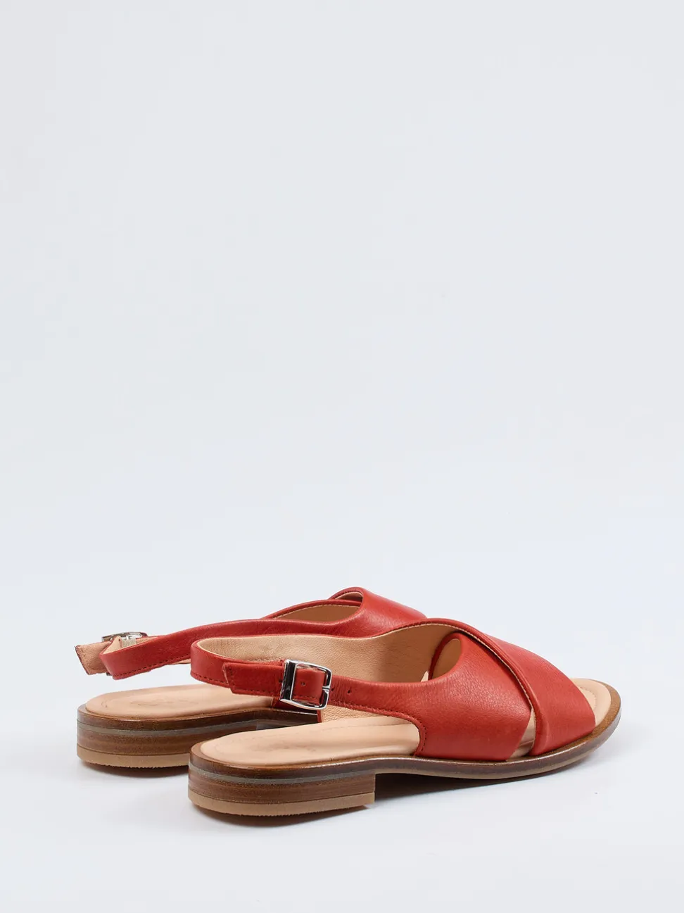 Werner – Slingback-Sandalen aus Kalbleder ziegelrot