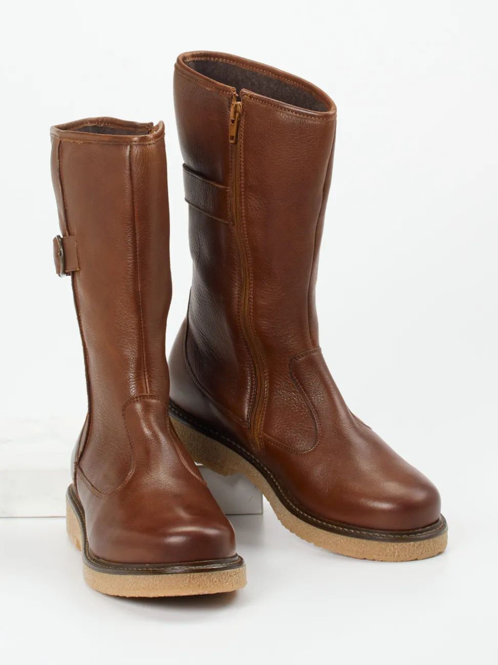 Werner – Stiefelette aus Kalbleder mittelbraun