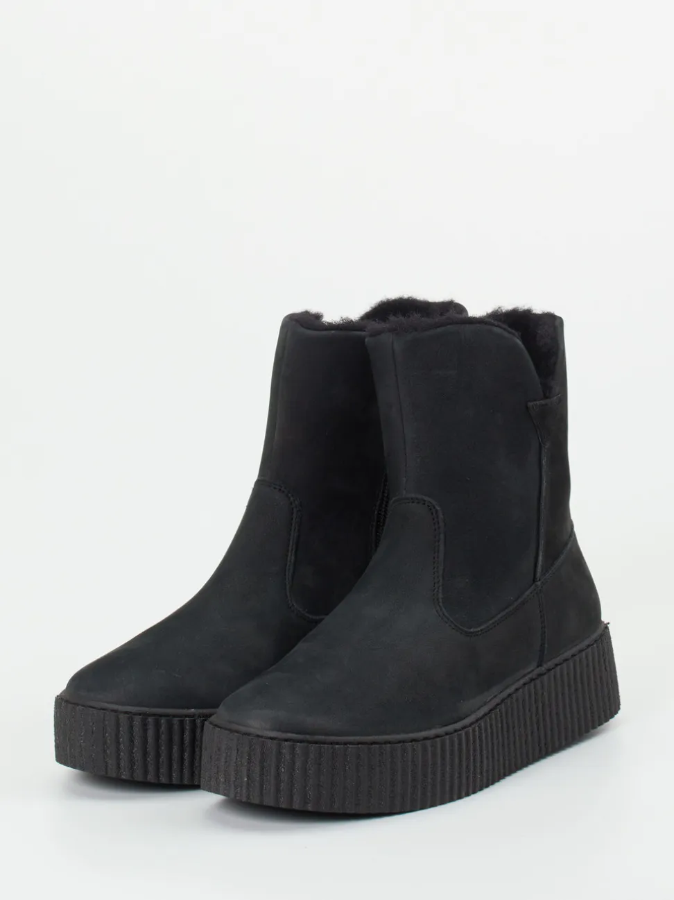 Werner – Stiefelette aus Nubukleder schwarz