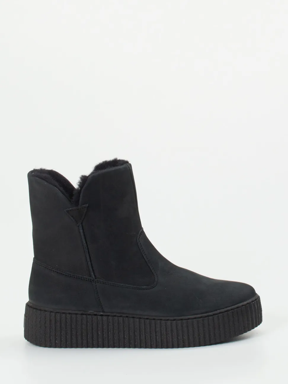 Werner – Stiefelette aus Nubukleder schwarz